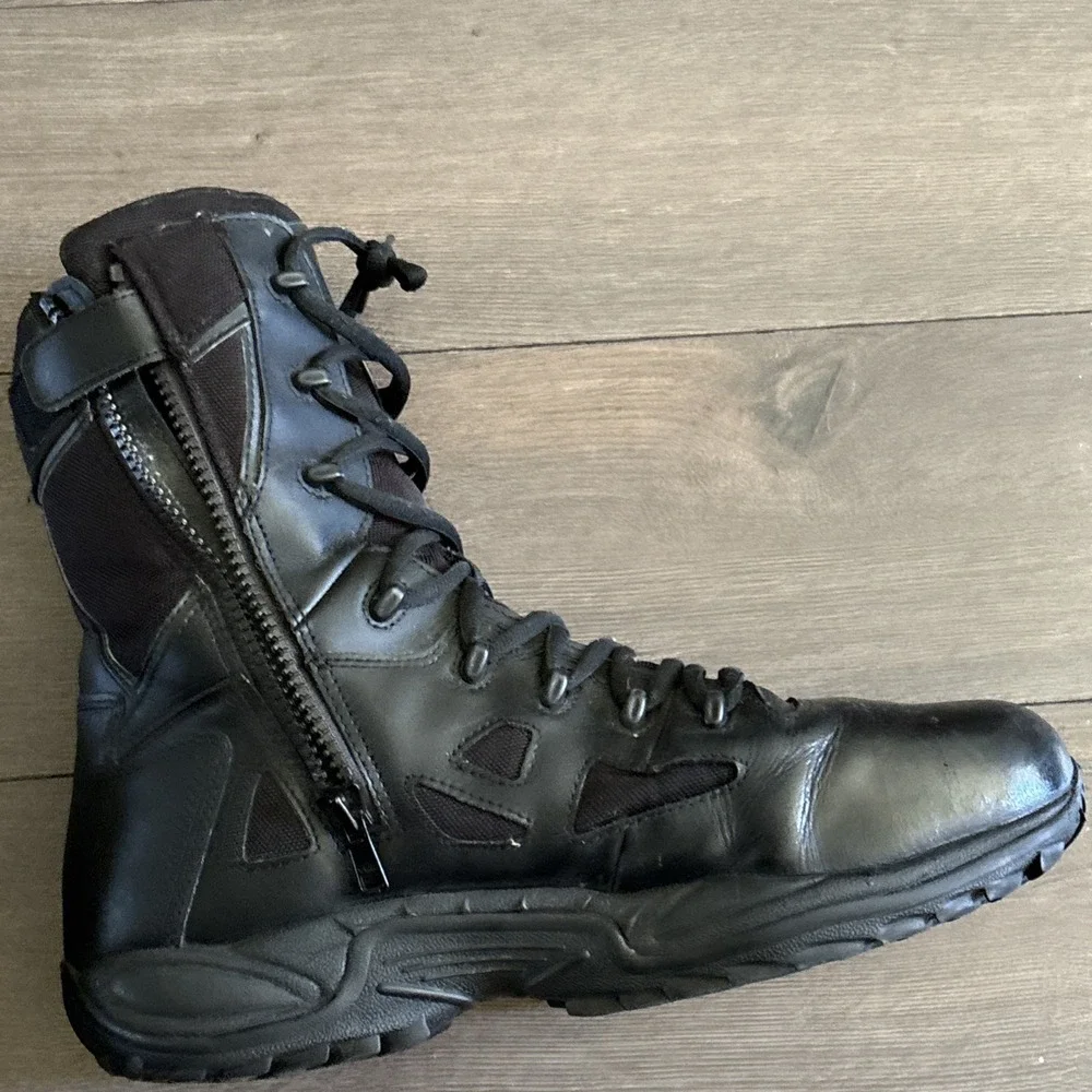 Reebok RB8875 Rapid Response Black Combat Tactical Work Boots Zipper Mens 15 M